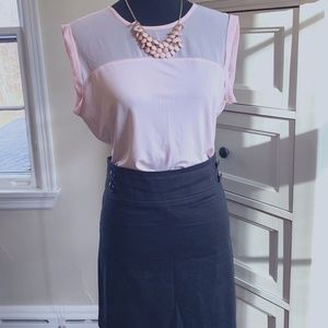 Black side zip skirt